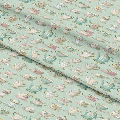 Whimsical Tea Party Pattern 1 Quilting Cotton Fabric