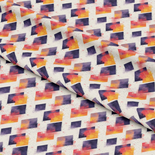 Mid Century Mod Geometric Pattern 12 Quilting Cotton Fabric