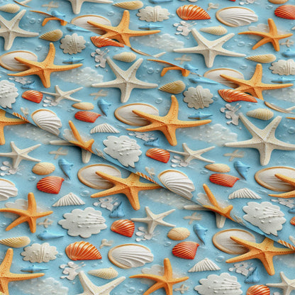 Beach Life Pattern 5 Quilting Cotton Fabric