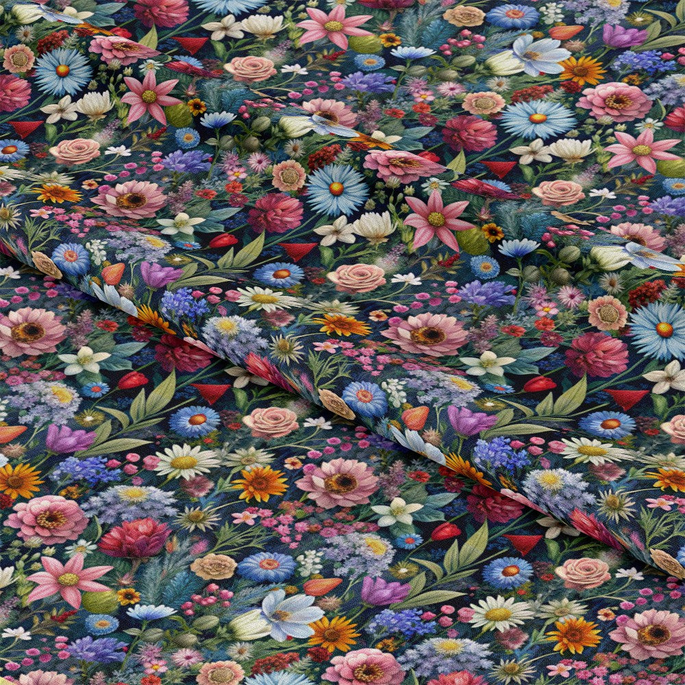 Realistic Flowers Pattern 30 Quilting Cotton Fabric