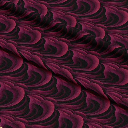 Burgundy Abstract Pattern 7 Quilting Cotton Fabric