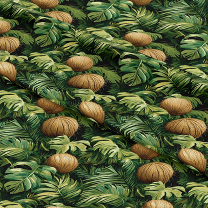 Coconut Jungle Leaves Pattern 2 Quilting Cotton Fabric