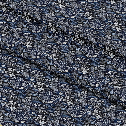 Delft Blue Winter Pattern 10 Quilting Cotton Fabric