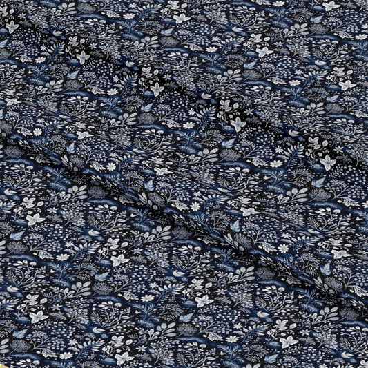 Delft Blue Winter Pattern 10 Quilting Cotton Fabric