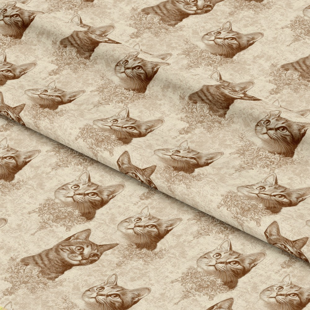 Vintage Cats With Lace Pattern 7 Quilting Cotton Fabric
