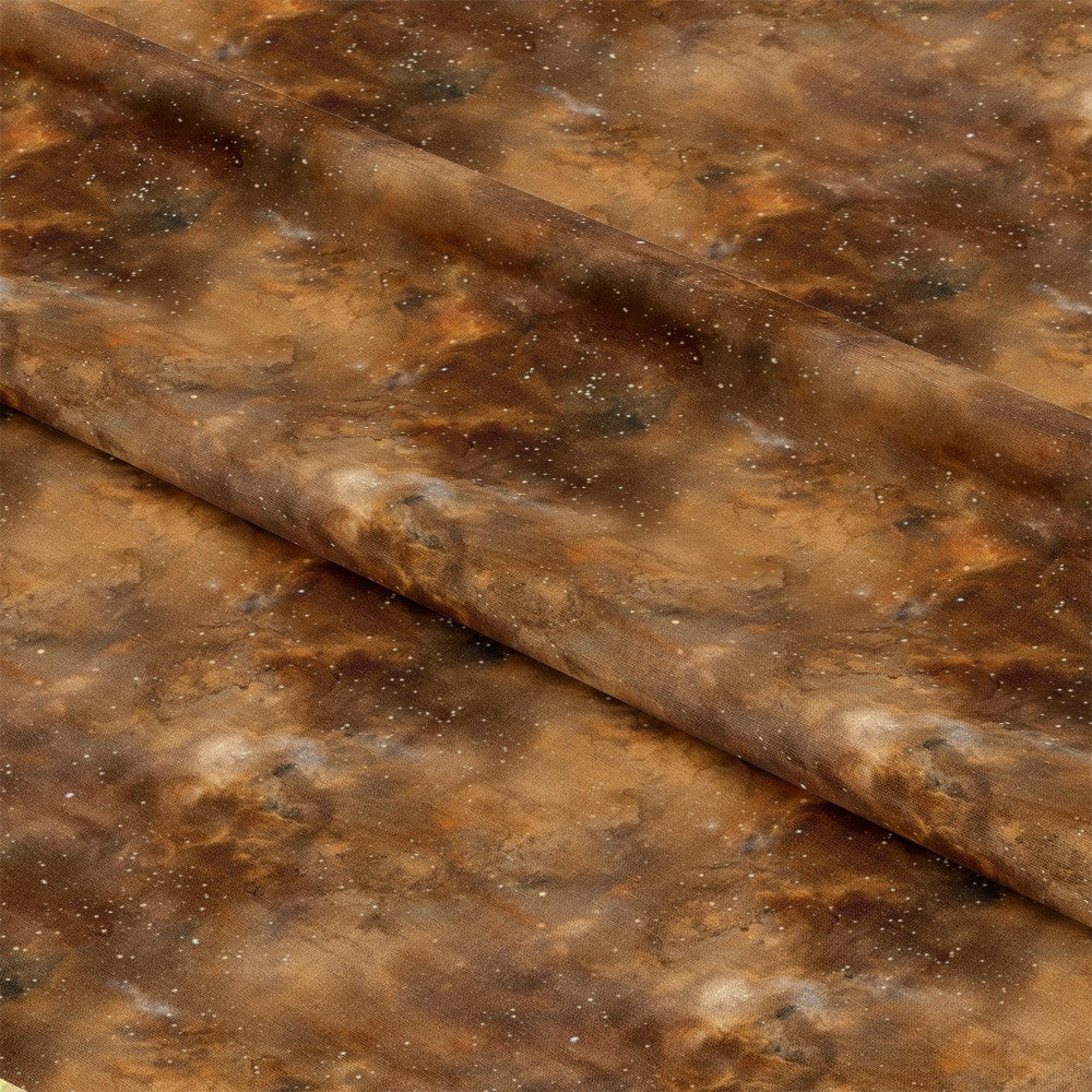 Brown Painted Galaxy Pattern 4 Quilting Cotton Fabric