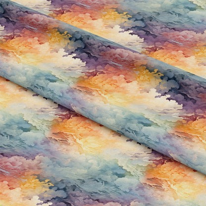 Colorful Clouds Pattern 12 Quilting Cotton Fabric