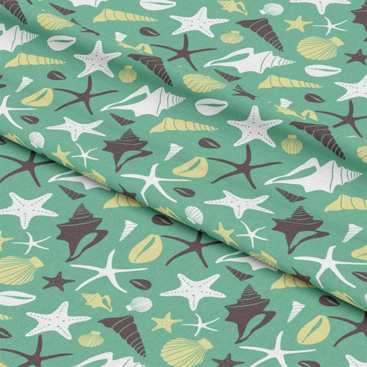 Boho Sea Shells Pattern 1 Quilting Cotton Fabric