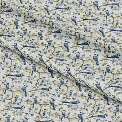 Blue Jay Florals Pattern 6 Quilting Cotton Fabric