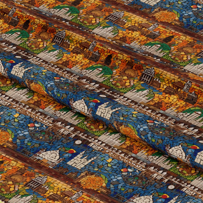 Mosaic Art Pattern 8 Quilting Cotton Fabric