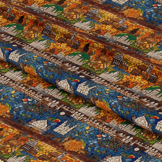Mosaic Art Pattern 8 Quilting Cotton Fabric