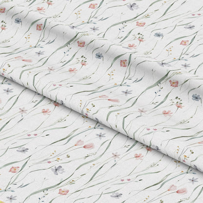 Handdrawn Meadow Wildflowers Pattern 5 Quilting Cotton Fabric