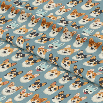 Dog Heads Pattern 1 Quilting Cotton Fabric