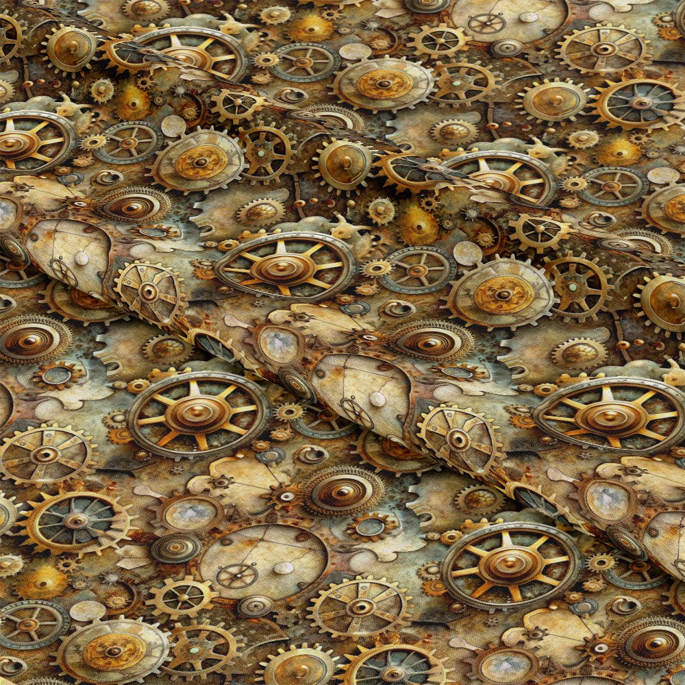 Steampunk Old Maps Pattern 5 Quilting Cotton Fabric