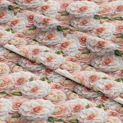 Realistic Flowers Pattern 17 Quilting Cotton Fabric