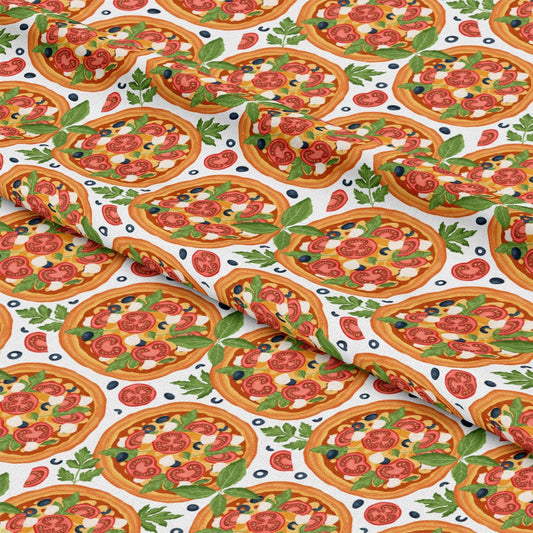 Pizza Pattern 2 Quilting Cotton Fabric