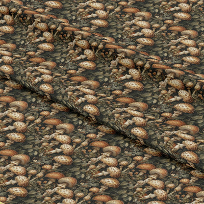 Retro Mushroom Botanical Pattern 2 Quilting Cotton Fabric
