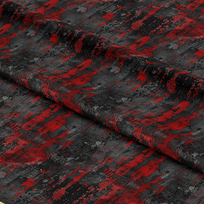 Red and Black Grunge Pattern 4 Quilting Cotton Fabric