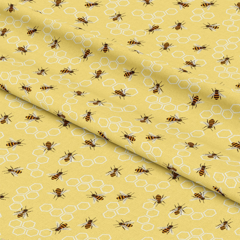 Vintage Honey Bee Pattern 1 Quilting Cotton Fabric