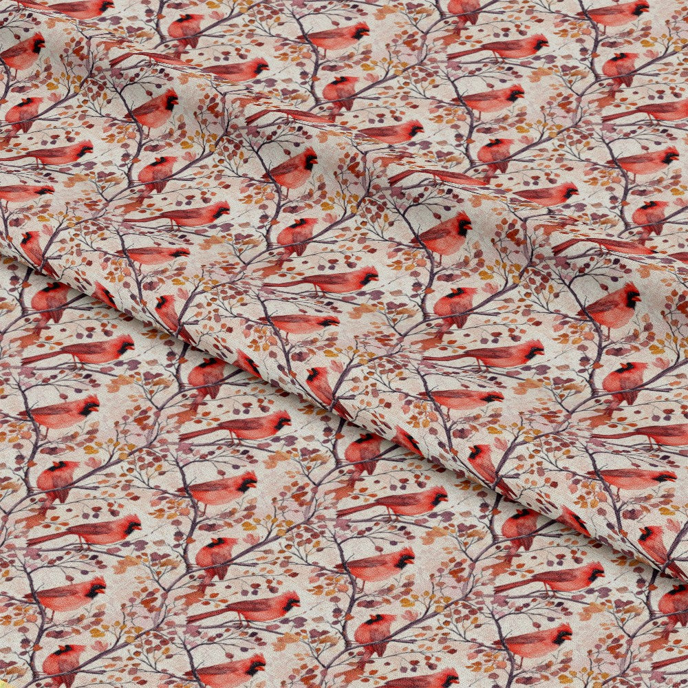Red Cardinals Pattern 5 Quilting Cotton Fabric