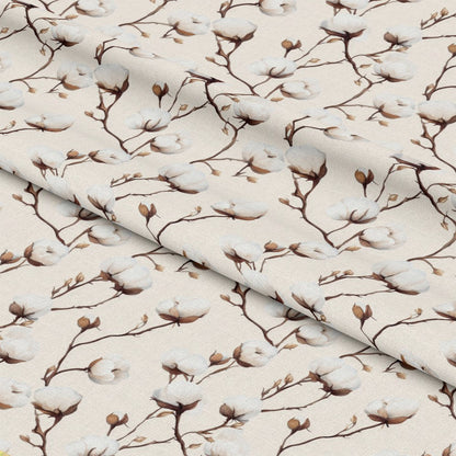Raw White Cotton Pattern 9 Quilting Cotton Fabric