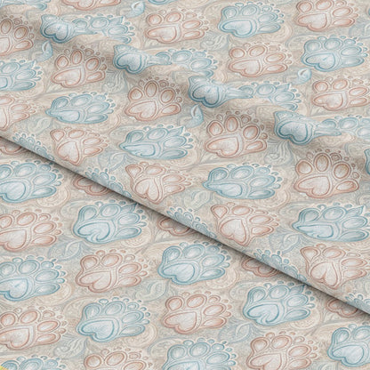 Dog Paws Pattern 21 Quilting Cotton Fabric