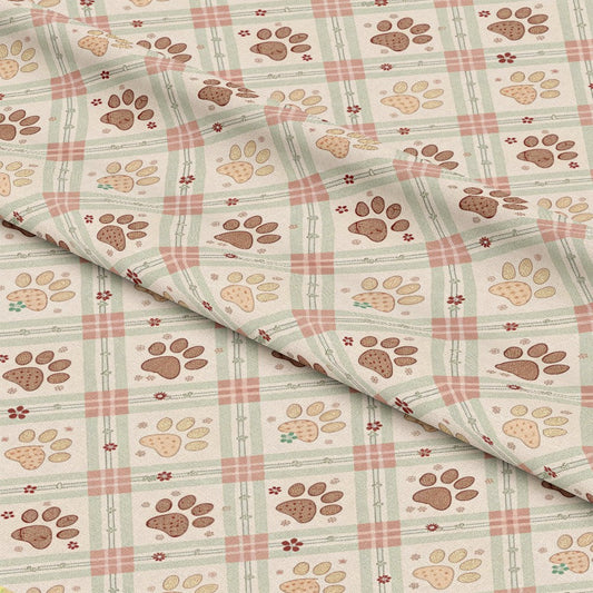 Dog Paws Pattern 15 Quilting Cotton Fabric