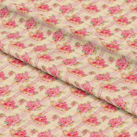 Country Girl Plaid Pattern 6 Quilting Cotton Fabric