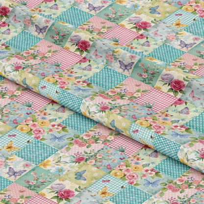 Spring Patchwork Pattern 10 Quilting Cotton Fabric