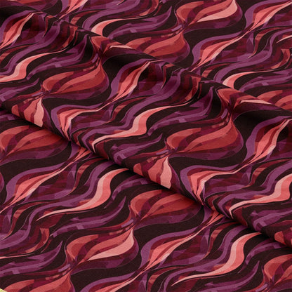 Burgundy Abstract Pattern 13 Quilting Cotton Fabric