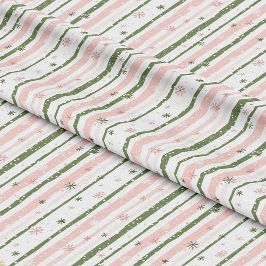 Sweet Pink Christmas Pattern 4 Quilting Cotton Fabric