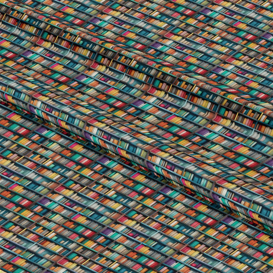 Bookshelf Pattern 5 Quilting Cotton Fabric