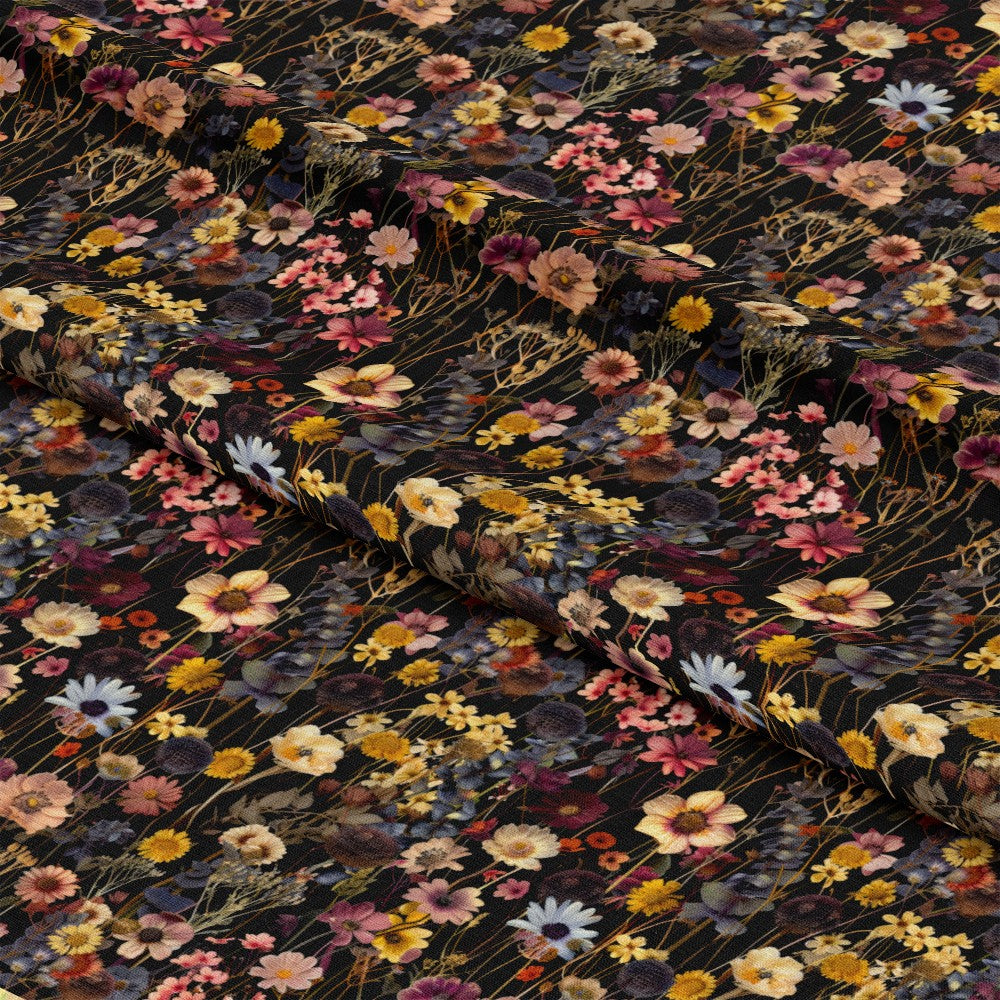 Realistic Dried Flowers Pattern 1 Quilting Cotton Fabric