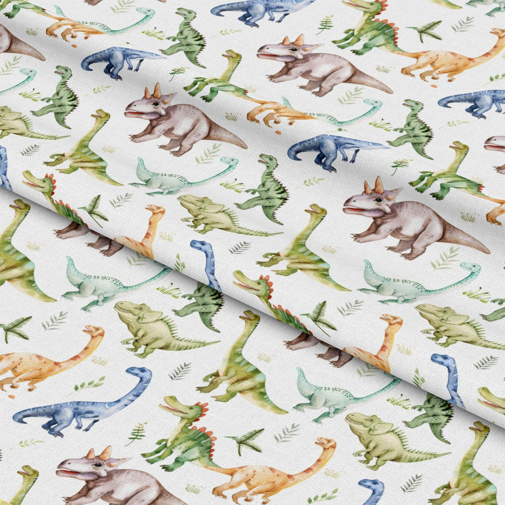 Watercolor Dinosaurs Pattern 2 Quilting Cotton Fabric