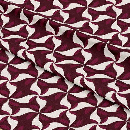 Burgundy Abstract Pattern 9 Quilting Cotton Fabric