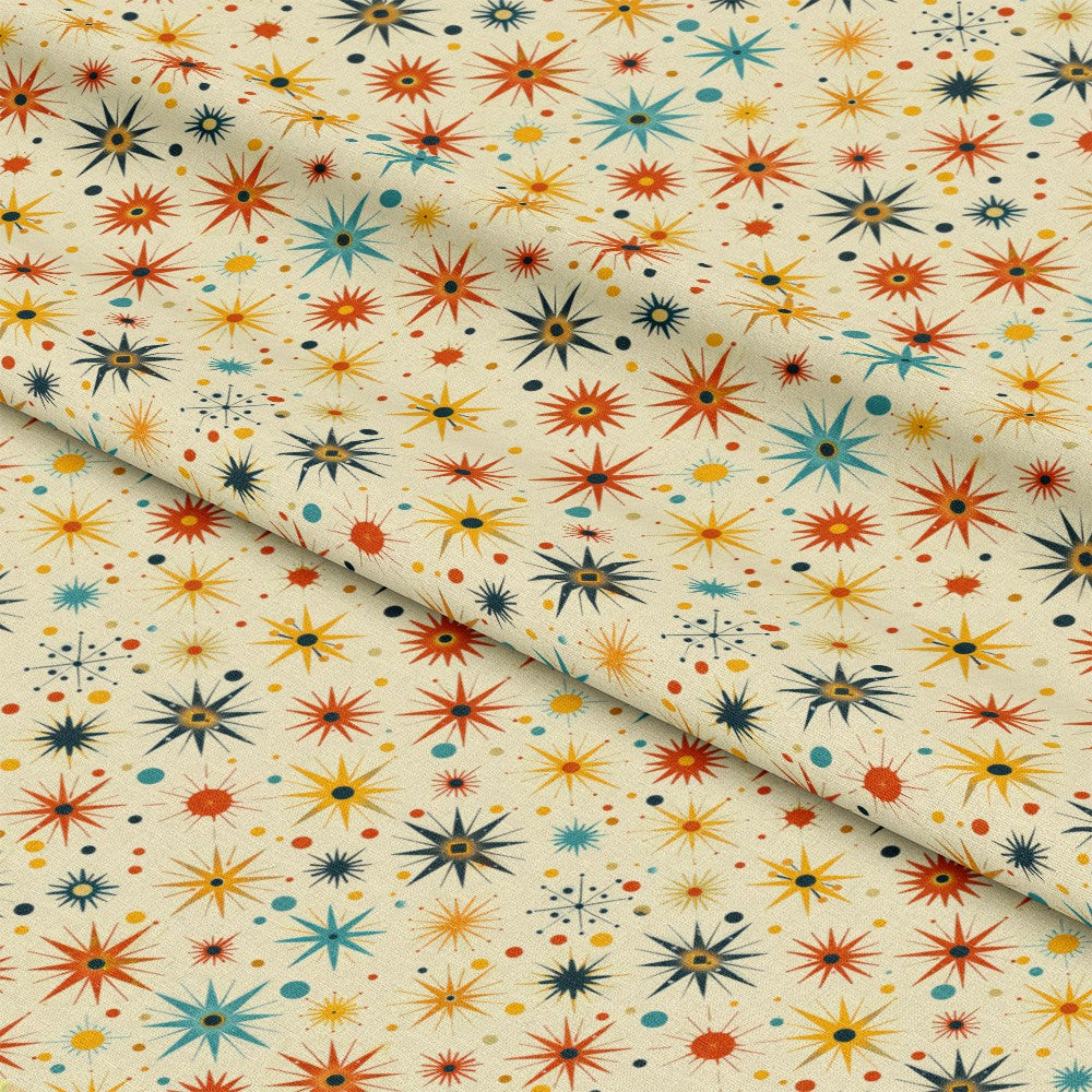 Retro Starburst Pattern 9 Quilting Cotton Fabric