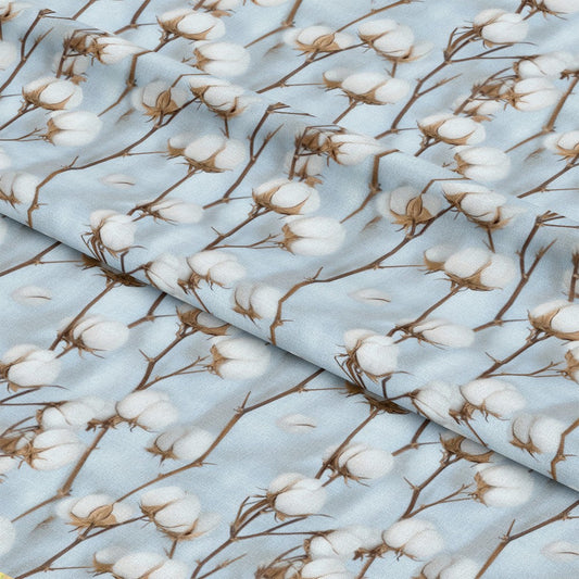 Raw White Cotton Pattern 8 Quilting Cotton Fabric
