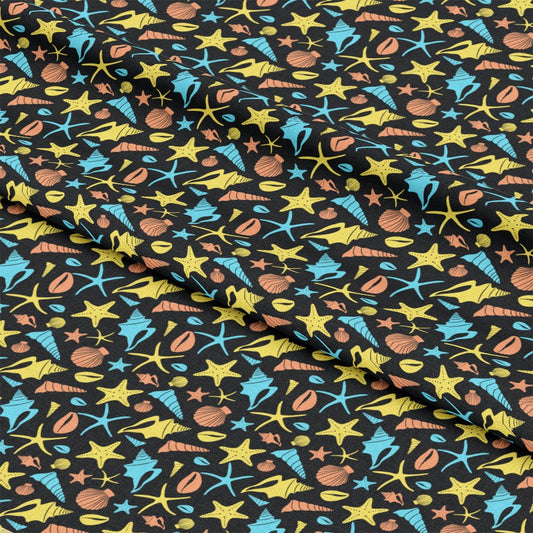 Boho Sea Shells Pattern 2 Quilting Cotton Fabric
