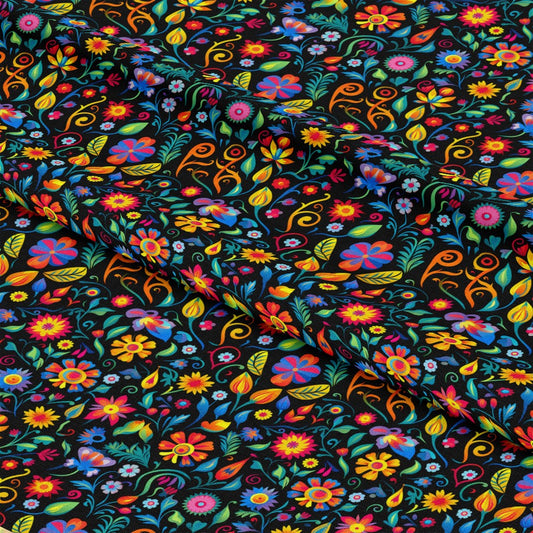 Mexican Floral Fiesta Pattern 2 Quilting Cotton Fabric