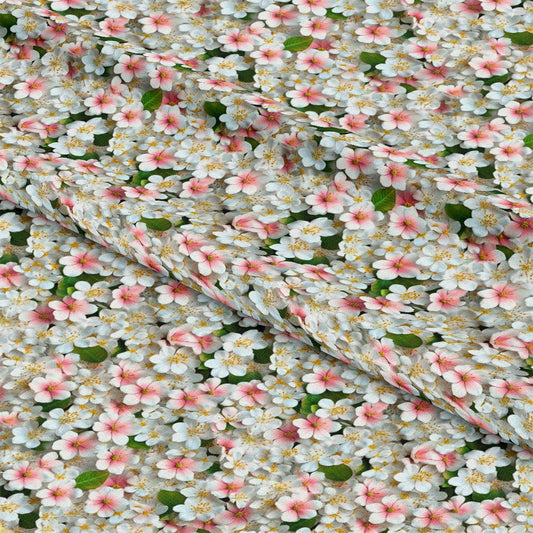 Realistic Flowers Pattern 42 Quilting Cotton Fabric