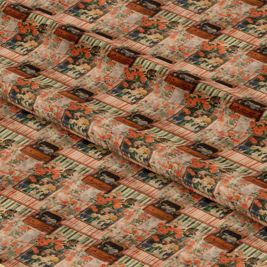 Cottagecore Scrapbook Pattern 8 Quilting Cotton Fabric