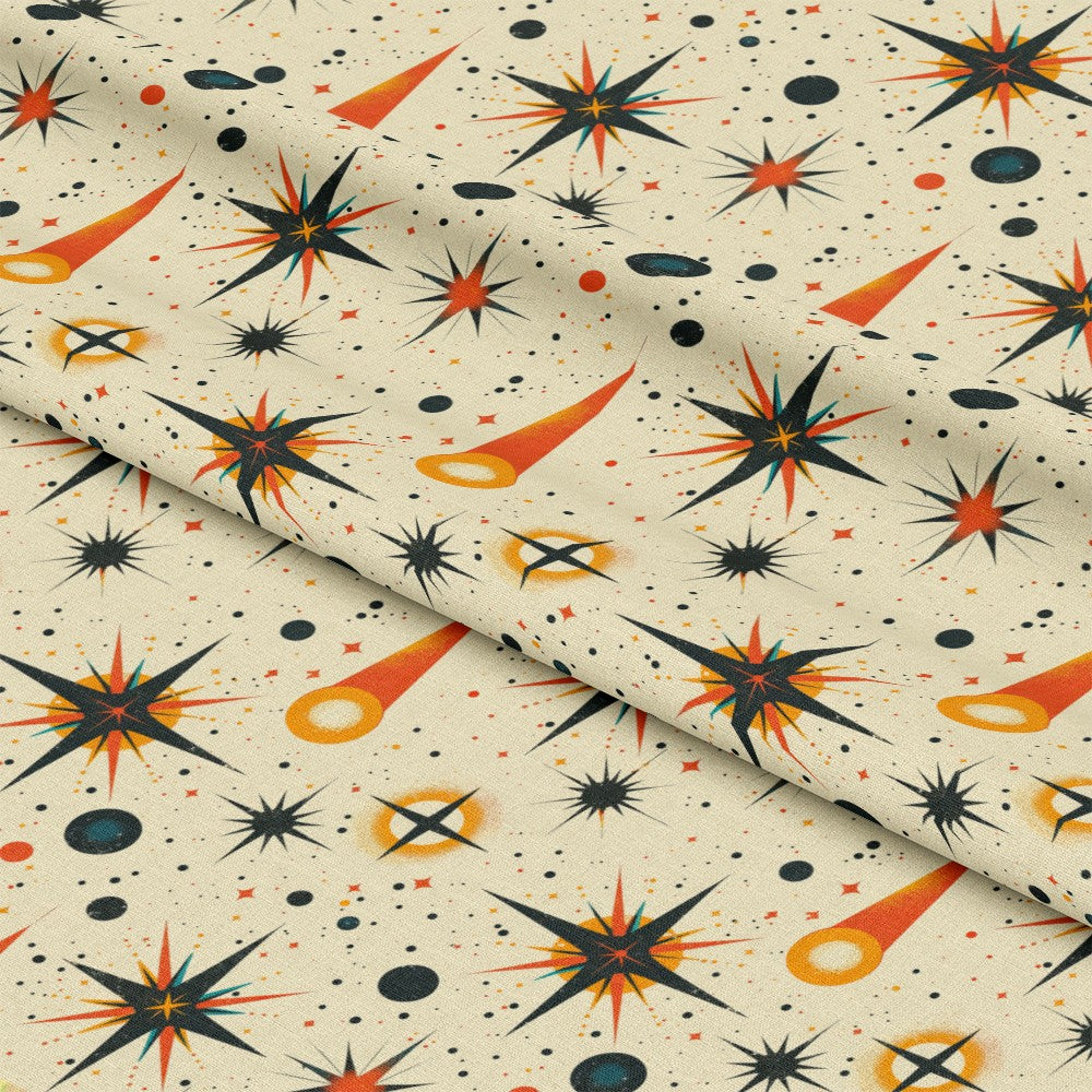 Retro Starburst Pattern 17 Quilting Cotton Fabric