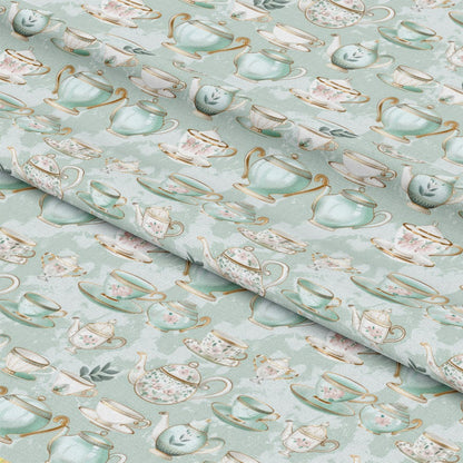 Whimsical Tea Party Pattern 3 Quilting Cotton Fabric