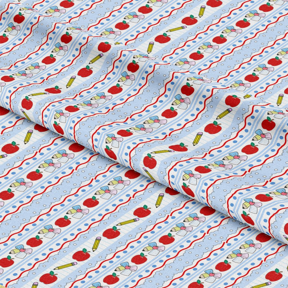 Preppy Back To School Pattern 1 Quilting Cotton Fabric