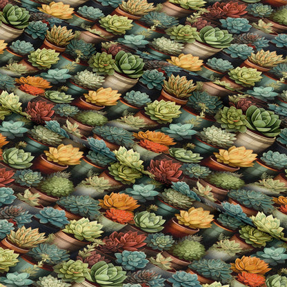 Succulents Pattern 6 Quilting Cotton Fabric