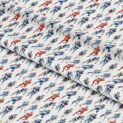 Watercolor Football Pattern 10 Quilting Cotton Fabric