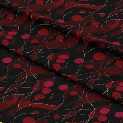 Burgundy Abstract Pattern 11 Quilting Cotton Fabric