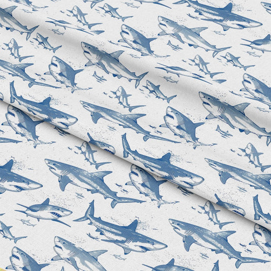 Sharks Circling Pattern 6 Quilting Cotton Fabric