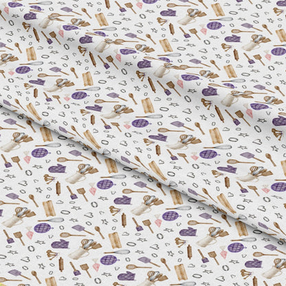 Watercolor Baking Pattern 8 Quilting Cotton Fabric