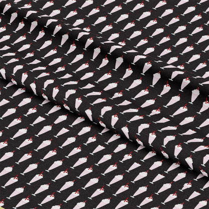 50s Black and Red Diner Pattern 11 Quilting Cotton Fabric